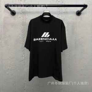 Balenciaga letter-style black T-shirt