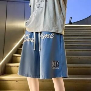 "China Selected Casual Style Blue Shorts"