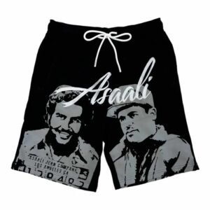 Asaali retro style black shorts