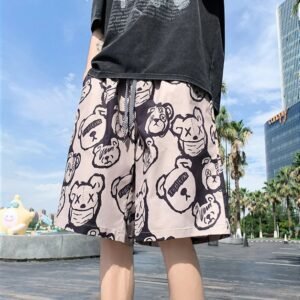 China Selected Bear Print Shorts
