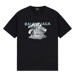 Balenciaga Money Bag Style Black T-shirt
