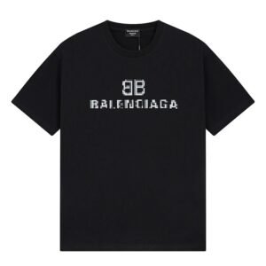 Balenciaga pixel-style black T-shirt