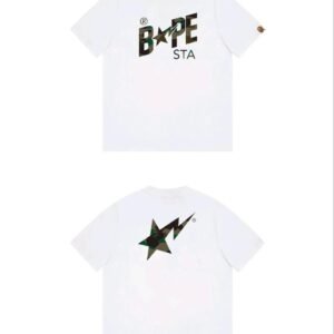 Bape camouflage trendy white T-shirt