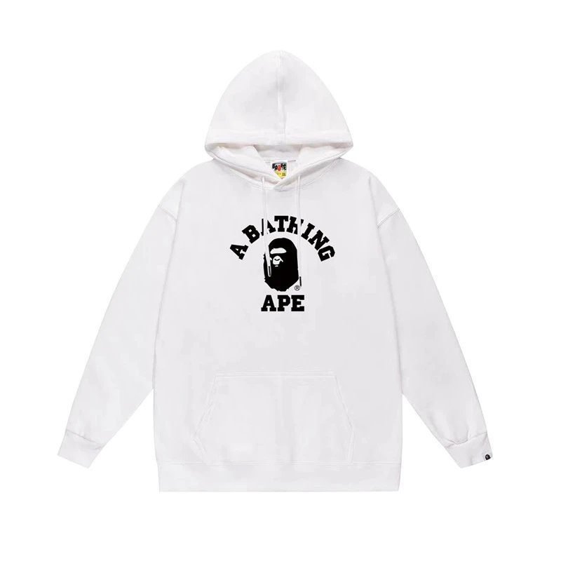 Bape Ape Head Simple White Sweatshirt