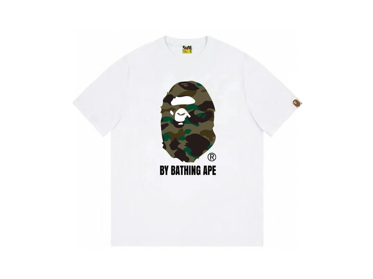 Bape camouflage-style white T-shirt