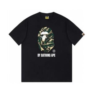 Bape camouflage style black T-shirt