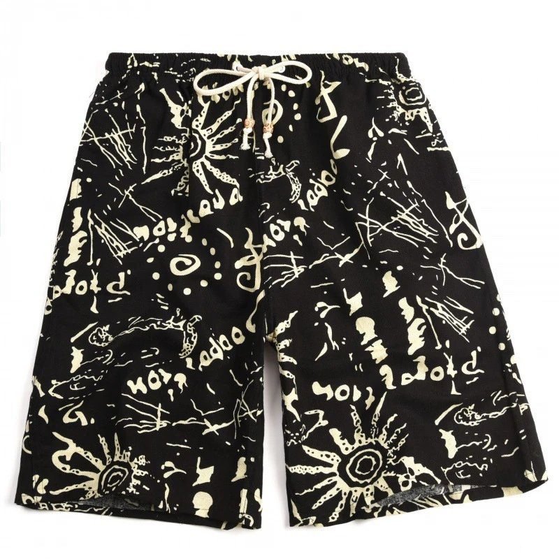 China Selected Graffiti Style Black Shorts