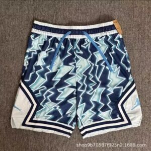 China Selected Lightning Print Blue Shorts