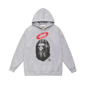 Bape Ape Head Grey Hoodie