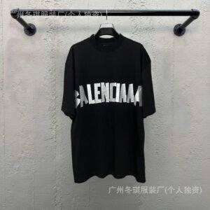 Balenciaga letter-style black T-shirt