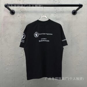 Balenciaga letter-style black T-shirt
