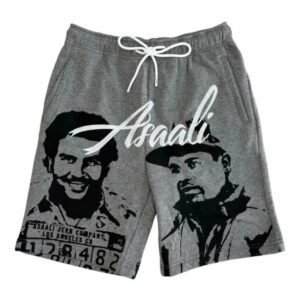 Asaali retro - style grey shorts