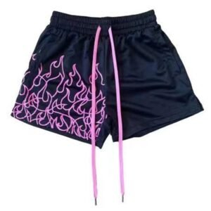 China Selected Flame Wind Black Shorts