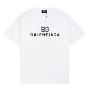 Balenciaga pixel-style white T-shirt