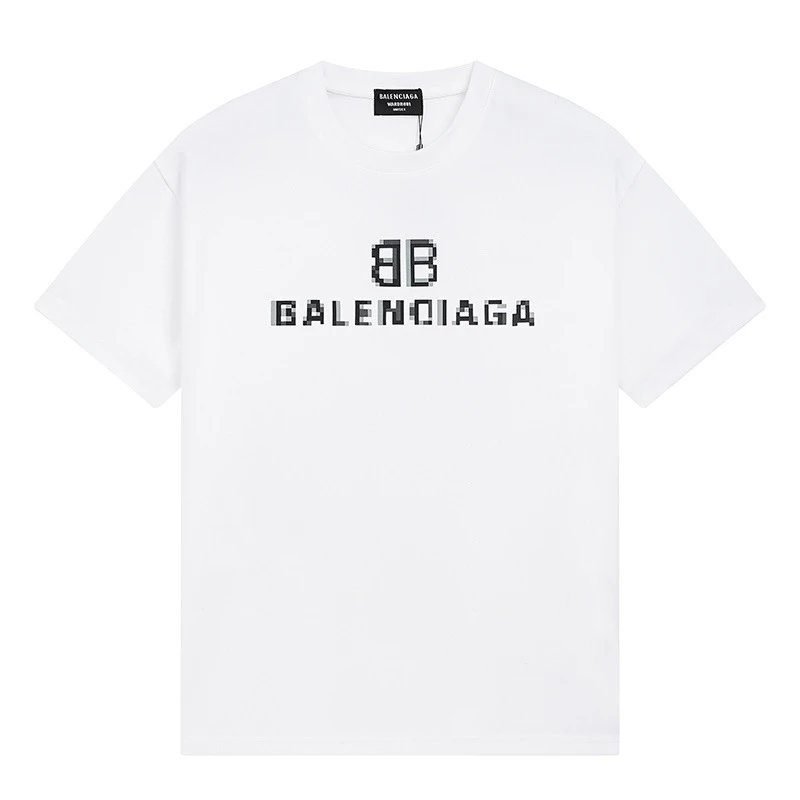 Balenciaga pixel-style white T-shirt