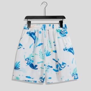 China Selected Marine Style Blue and White Shorts