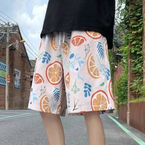 China Selected Fruit Print Casual Shorts