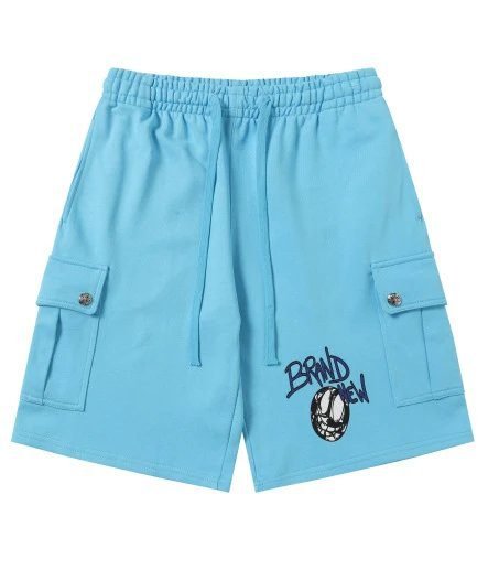 Chrome Hearts Trendy Cool Style Light Blue Shorts