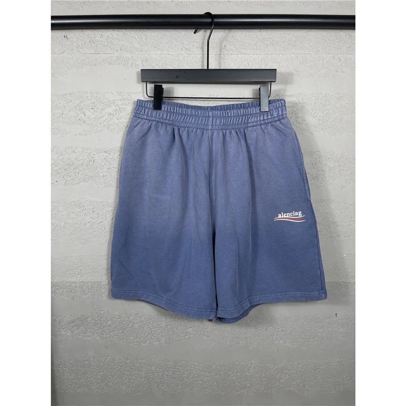Balenciaga simple-style blue shorts