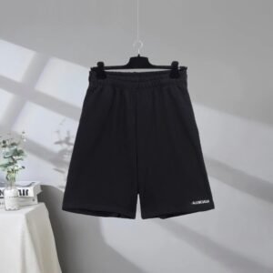 Balenciaga minimalist style black shorts