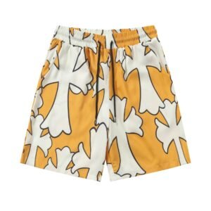 Chrome Hearts Cross Trendy Cool Yellow Shorts