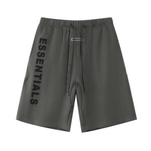 ESSENTIALS Letter Style Dark Grey Shorts