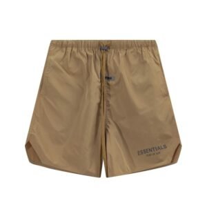 ESSENTIALS minimalist style khaki shorts