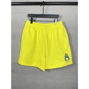 Balenciaga Flame Style Yellow Shorts
