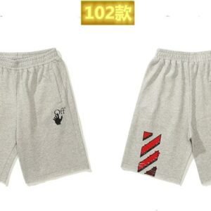 Off-White Style 102 Grey Trendy Brand Shorts