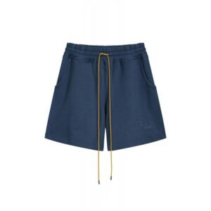 RHUDE minimalist style navy blue shorts