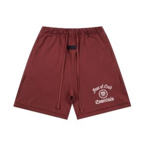 Essentials casual style burgundy shorts