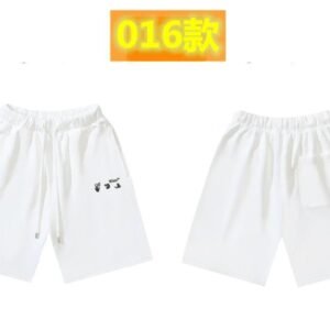 Off-White 016 Style Simple White Shorts