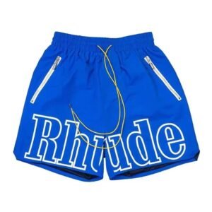 RHUDE Letter Wind Blue Shorts