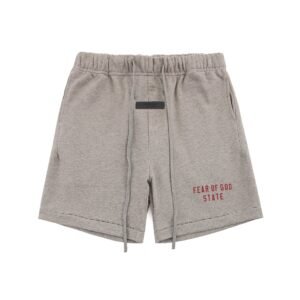 ESSENTIALS minimalist light gray shorts