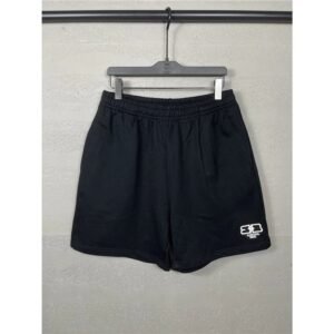 Balenciaga minimalist style black shorts