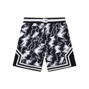 AJ Lightning series black and white shorts