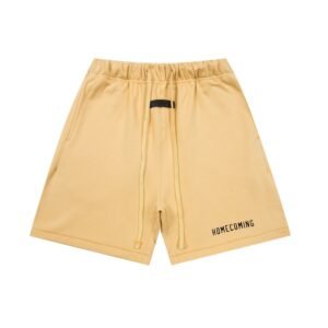 ESSENTIALS minimalist style khaki shorts