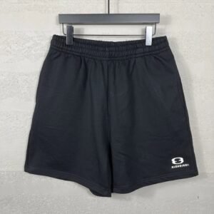Balenciaga minimalist style black shorts