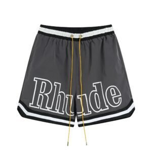 RHUDE letter - style grey shorts