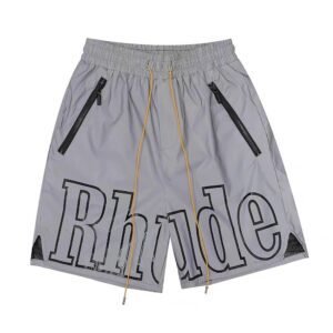 RHUDE letter trendy brand gray shorts