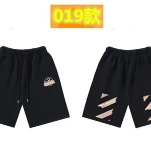 Off-White 019 Style Cool Black Shorts
