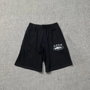 Corteiz five-star pattern black shorts