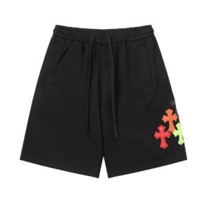 Chrome Hearts Cross Trendy Cool Black Shorts