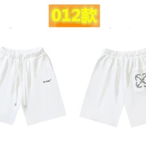 Off-White minimalist style white shorts