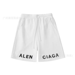 Balenciaga minimalist style white shorts