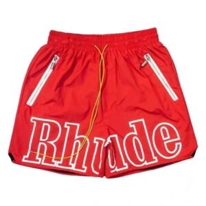 RHUDE trendy and cool style red shorts