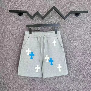 Chrome Hearts Cross Trendy Brand Grey Shorts