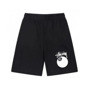 Stussy No.8 Ball Trend Brand Black Shorts