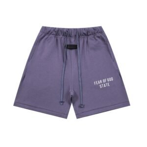 ESSENTIALS minimalist style purple shorts