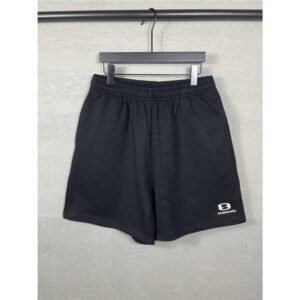 Balenciaga minimalist style black shorts